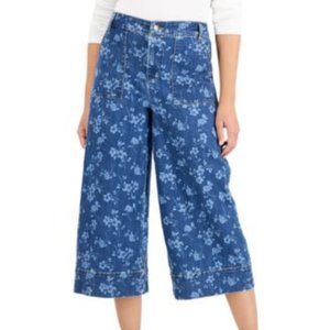 Charter Club Printed Culotte Jeans